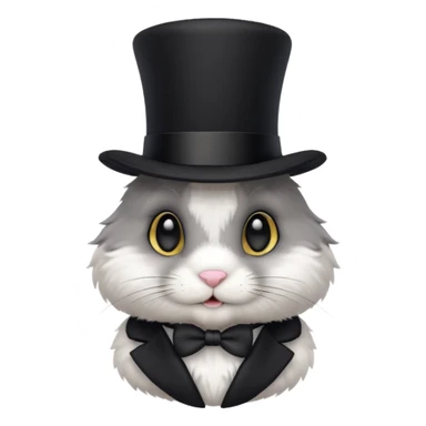 Make a bunny with a top hat sticker
