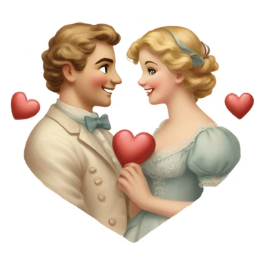 vintage valentine’s day card sticker