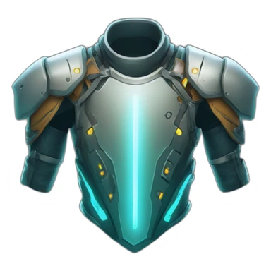 futuristic Technomancer Breastplate sticker