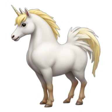 Licorne sur une poule sticker