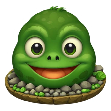 pepe eating rocks sticker