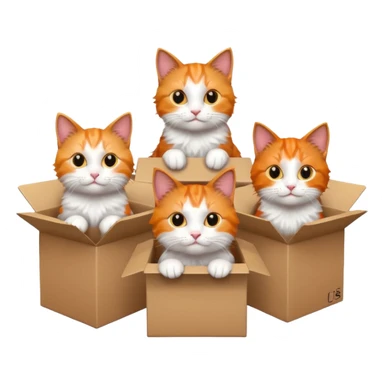 cats in boxes sticker