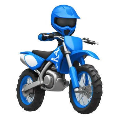 Blue dirtbike sticker