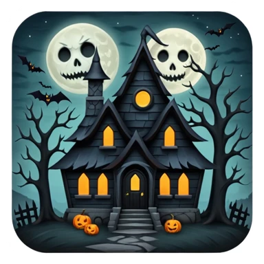 black witch house full moon sticker