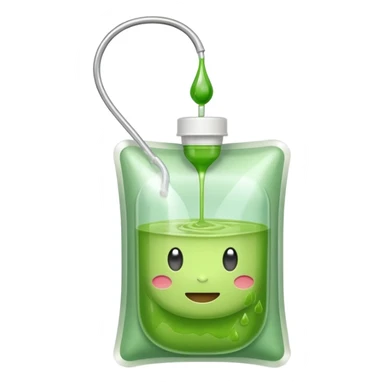 Matcha in iv drip bag sticker