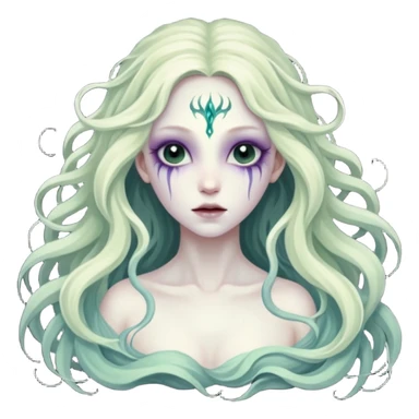 aesthetic brilliant divine lighting, oil paint  -  hieronymus bosch phantasmagoric mutated beautiful ethereal body of evil nymphs sticker