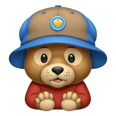 oso con gorra azul sticker