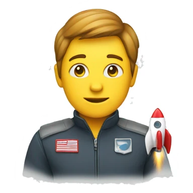 person whit a graphic is rocket off sticker