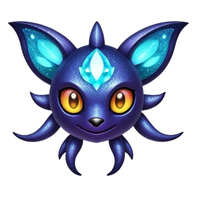 Dark Randomly-colored sparkly exotic Fakémon-creature sticker