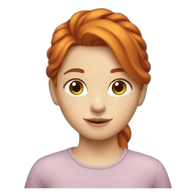 jeune fille rousse sticker