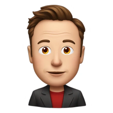 elon musk with red nose sticker