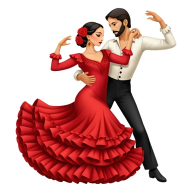 spanish dancing couple sticker