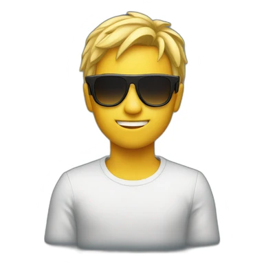 Cool boy with cool sunglasses sticker