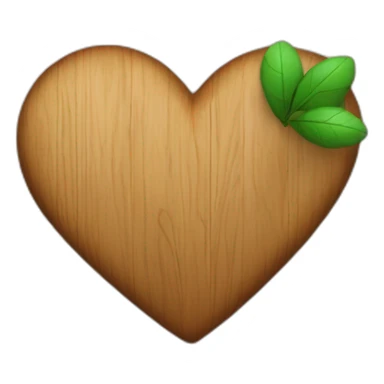 Pala corazón con cabo de madera sticker