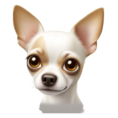 White Apple head chihuahua with brown spots  sticker