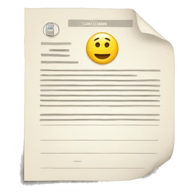Loan application documents sticker