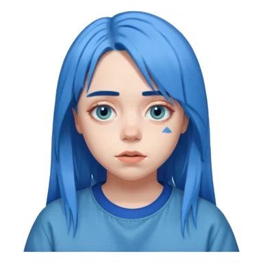 Je veux le bonhomme de Billie eilish en bleue sticker