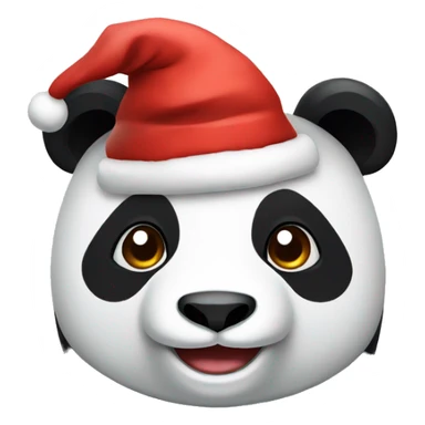 Panda with Xmas hat sticker