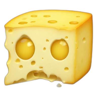 piece of cheese with laser eyes sticker