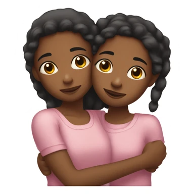 big sister and little sister hug sticker