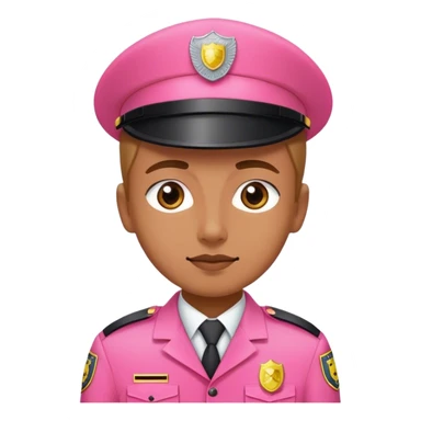 Pink security guard sticker