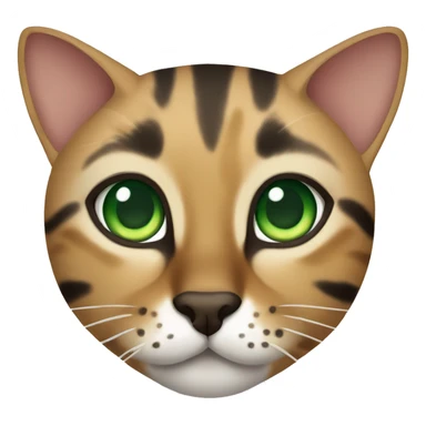 bengal cat with green eyes sticker