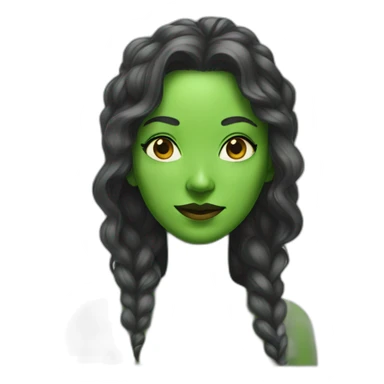 green skinned woman sticker