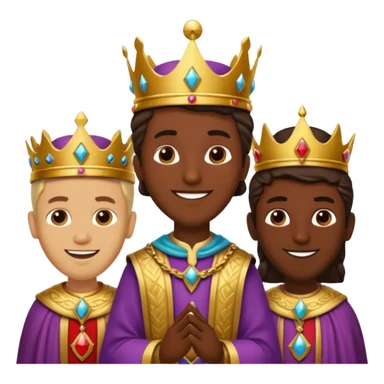 Hola quiero que me hagas un emoji de los tres Reyes Magos juntos Baltasar Gaspar y Melchor sticker