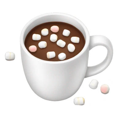 Hot cocoa with mini marshmallows  sticker
