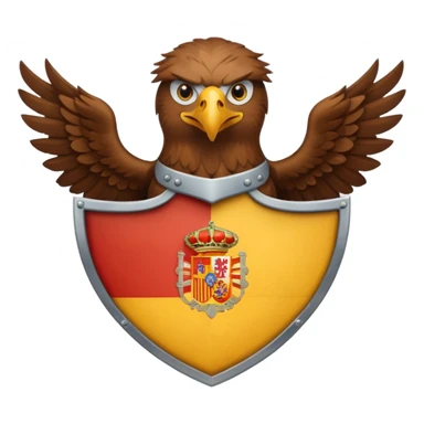 🇪🇸 con un aguila marrón atrás del escudo de España sticker