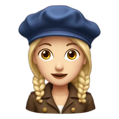 french lady wearing a beret sticker