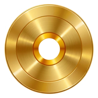 gold CD with a scratch sticker