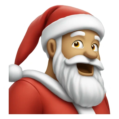 Santa smacking his head sticker