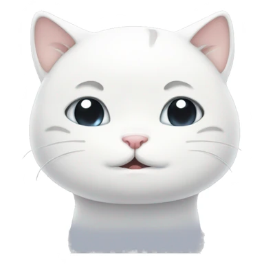 crying white cat kawaii cute sticker