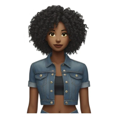 hair girls denim album cover sticker