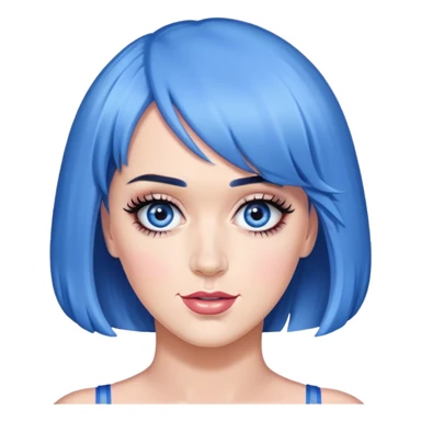 Katy perry with her blue wig sticker
