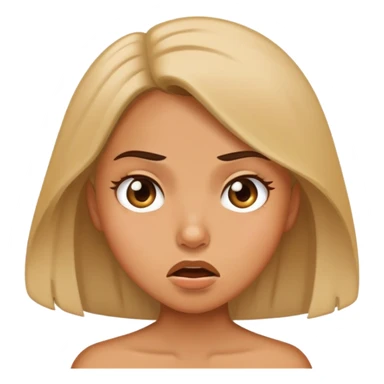 girl with stank face sticker