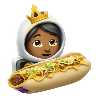 King Von on a rocket ship eating a burrito  sticker