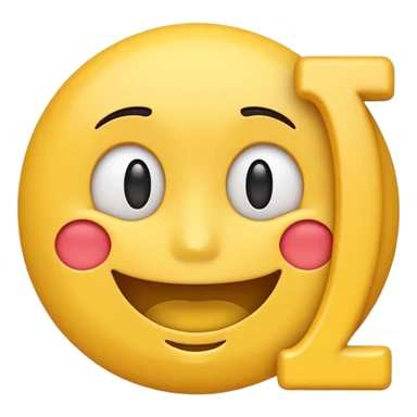 the letters Tmj as an expressive emoji sticker