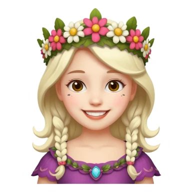 Девочка в костюме на Иван купала sticker