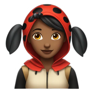 Girl dressed as Ladybug sticker