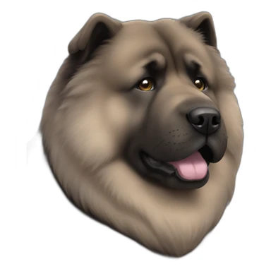 Black chow-chow  sticker