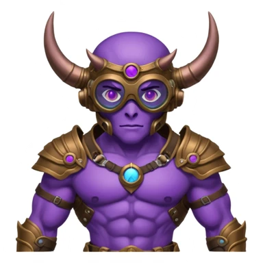 Diablo morado con gogles sticker