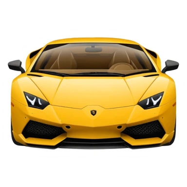 "Create a top-down view 2D vector emoji of a Lamborghini in Apple's iOS style. Use solid colors, clean lines, and smooth curves. No gradients or 3D effects. Keep the design minimalist with a white background."
 sticker