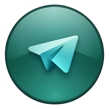 
dark green telegram logo icon without background sticker