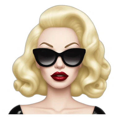 Amanda lepore wearing balenciaga black sticker