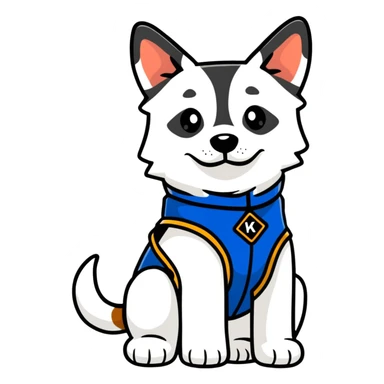 K9 unit dog with vest sticker