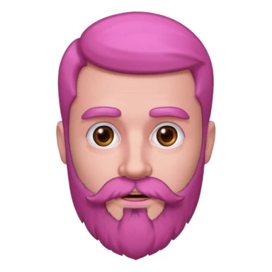 pink bearded man sticker