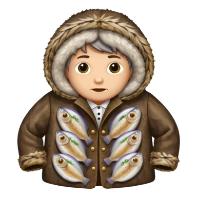 herring under a fur coat sticker