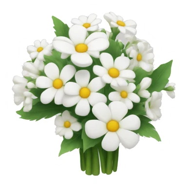 white flower bouquet sticker